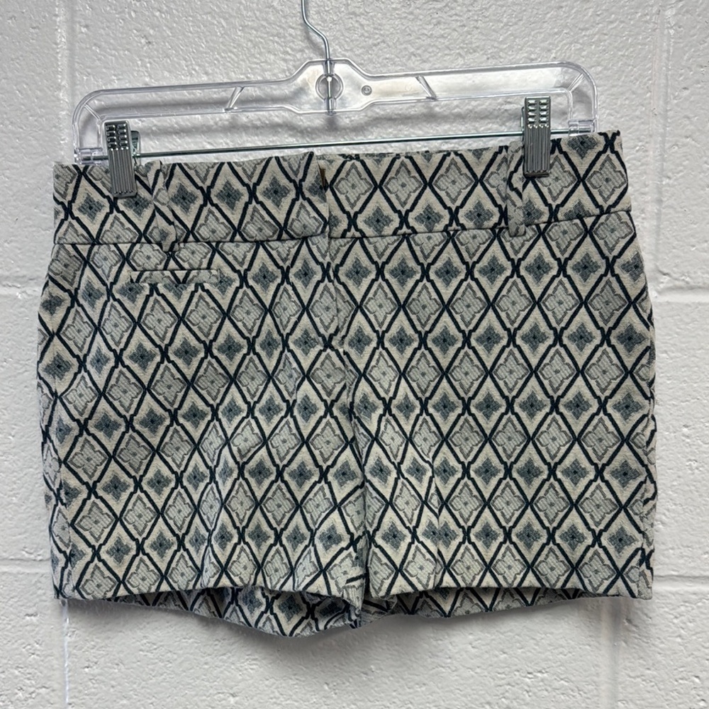 LOFT Black and White High Waist Shorts